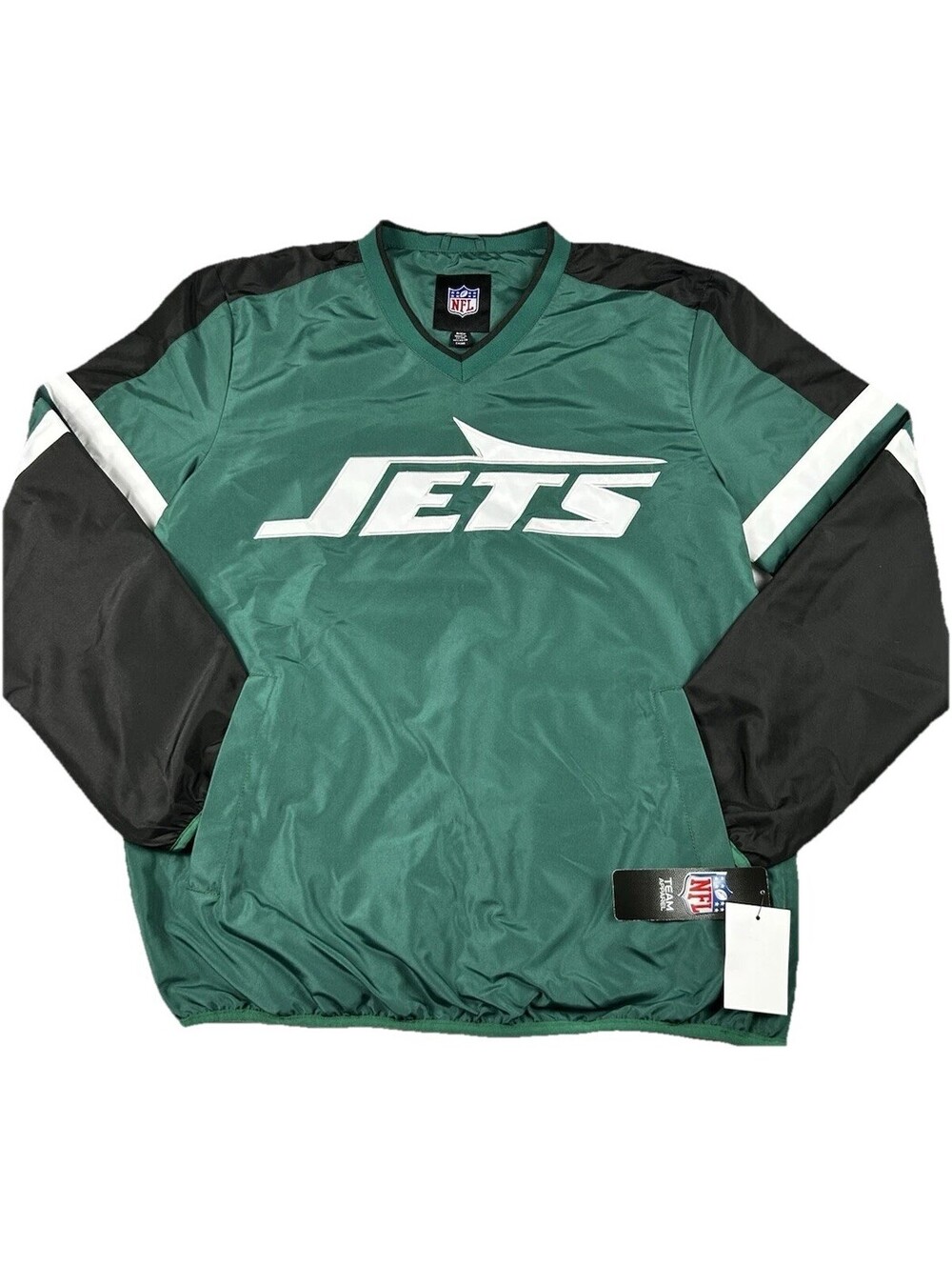 New York Jets Jacket Men's Size Small Green Black Light Weight Zipper NFL New